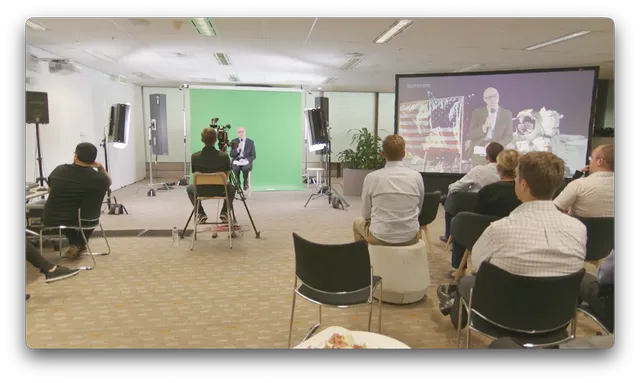 Aurecon Hashtag Series in‑house training session projection